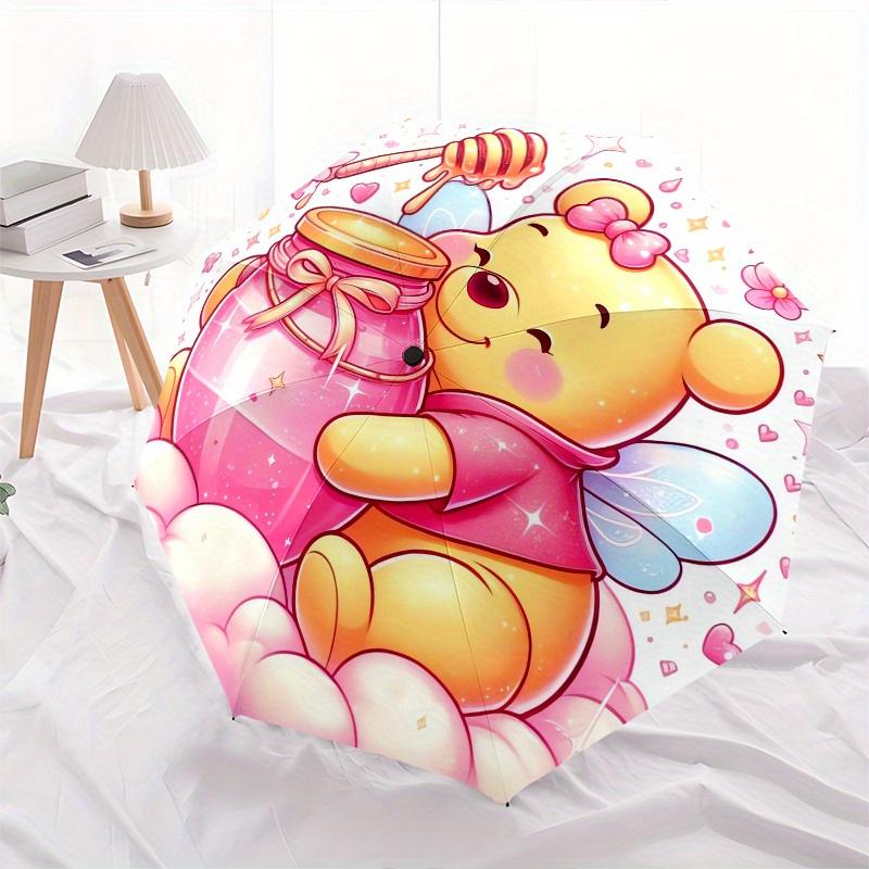 

Winnie-the-Pooh,Honey,Fairy Theme Automatic Compact Folding Cute Umbrella - Portable and Durable, 8-Bone Iron Umbrella for All Weather070710