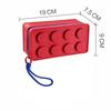 Creative Building Block Shaped Handbag Pen Storage Bag With Rope Portable Stationery Organizer Pencil Case Sundries Organizer