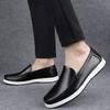 Four Seasons Retro English Style Men's First Layer Leather Crocodile Pattern  Flats Shoes Fashionable Business Shoes