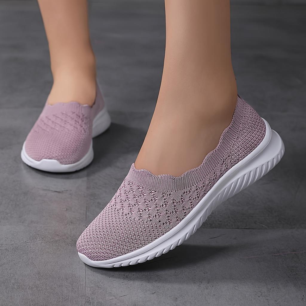 Women's Casual Walking Shoes for Mature Mothers - Large Sizes, Low-Cut, Slip-On Design