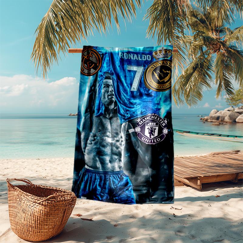 Cristiano Ronaldo Portugal Football Legend Ronaldo Beach Towel Soft Portable For Travel Absorbent Bath Towel Outdoor Pool Towel Swim Travel And Vacati
