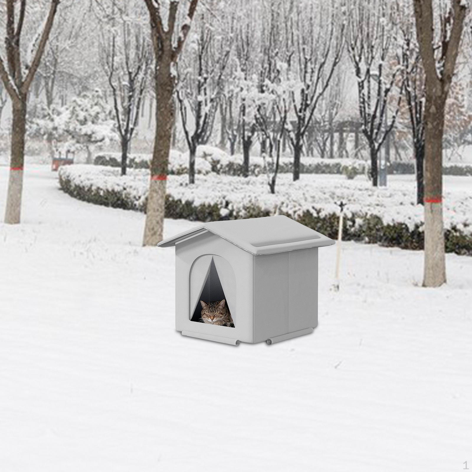 

Будиночок для котів для вуличних котів Ліжко Погодостійкий Зоотовари Притулок для бездомних Сарай Гараж M_Unelevated