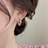 Trendy Red Dripping Oil Heart Hoop Earrings For Women Girls Korean Elegant Love Dangle Earring Jewelry Gift