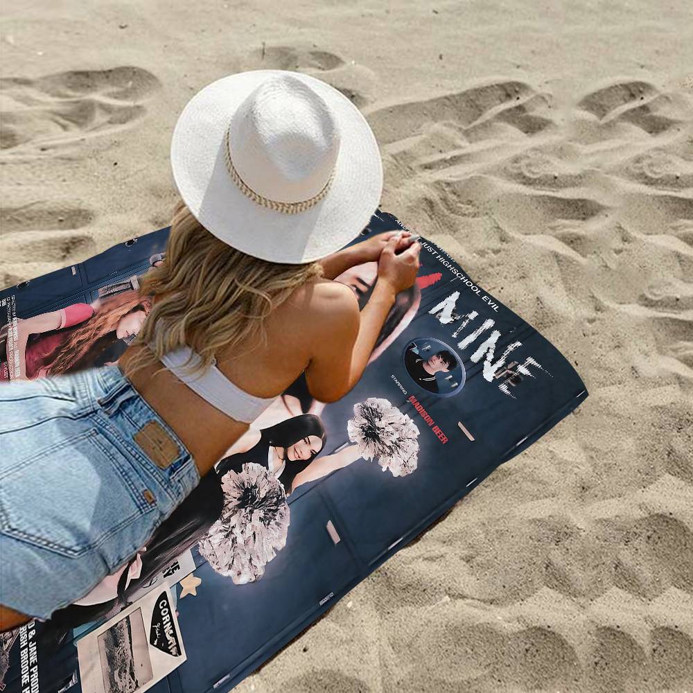 American Singer Madison Beer Anime Beach Swimming Towel Soft Absorbent Washcloth Children's Gifts for Kids Travel Camping Gym