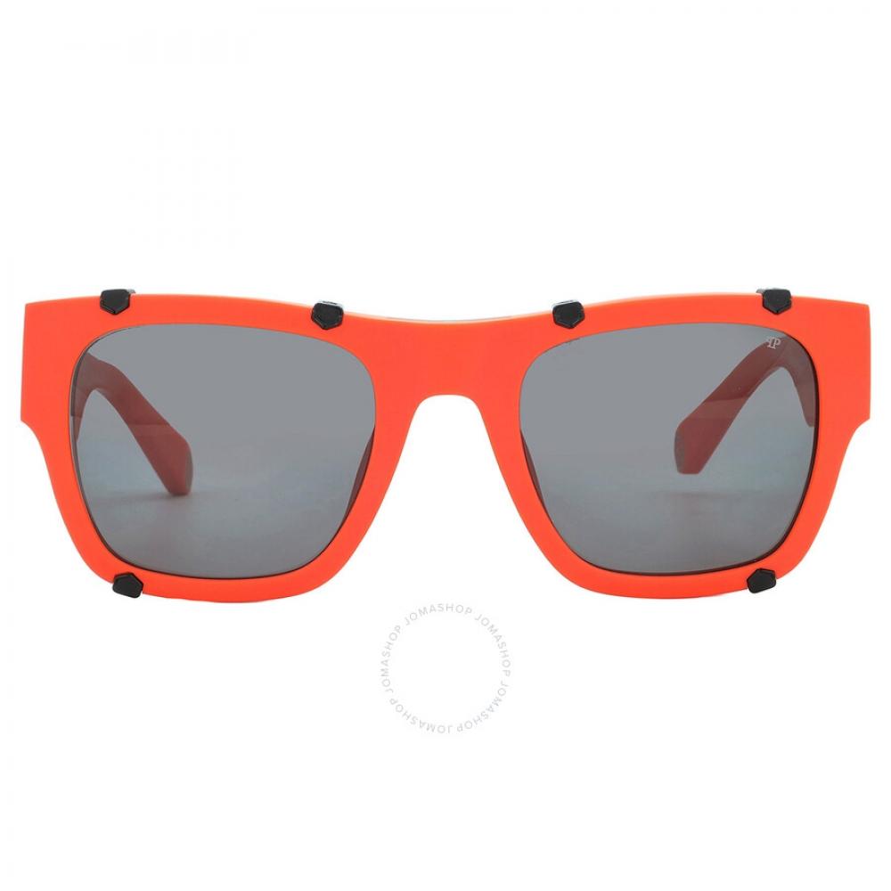 

Philipp Plein Grey Square Unisex Sunglasses Spp042w V47f 54