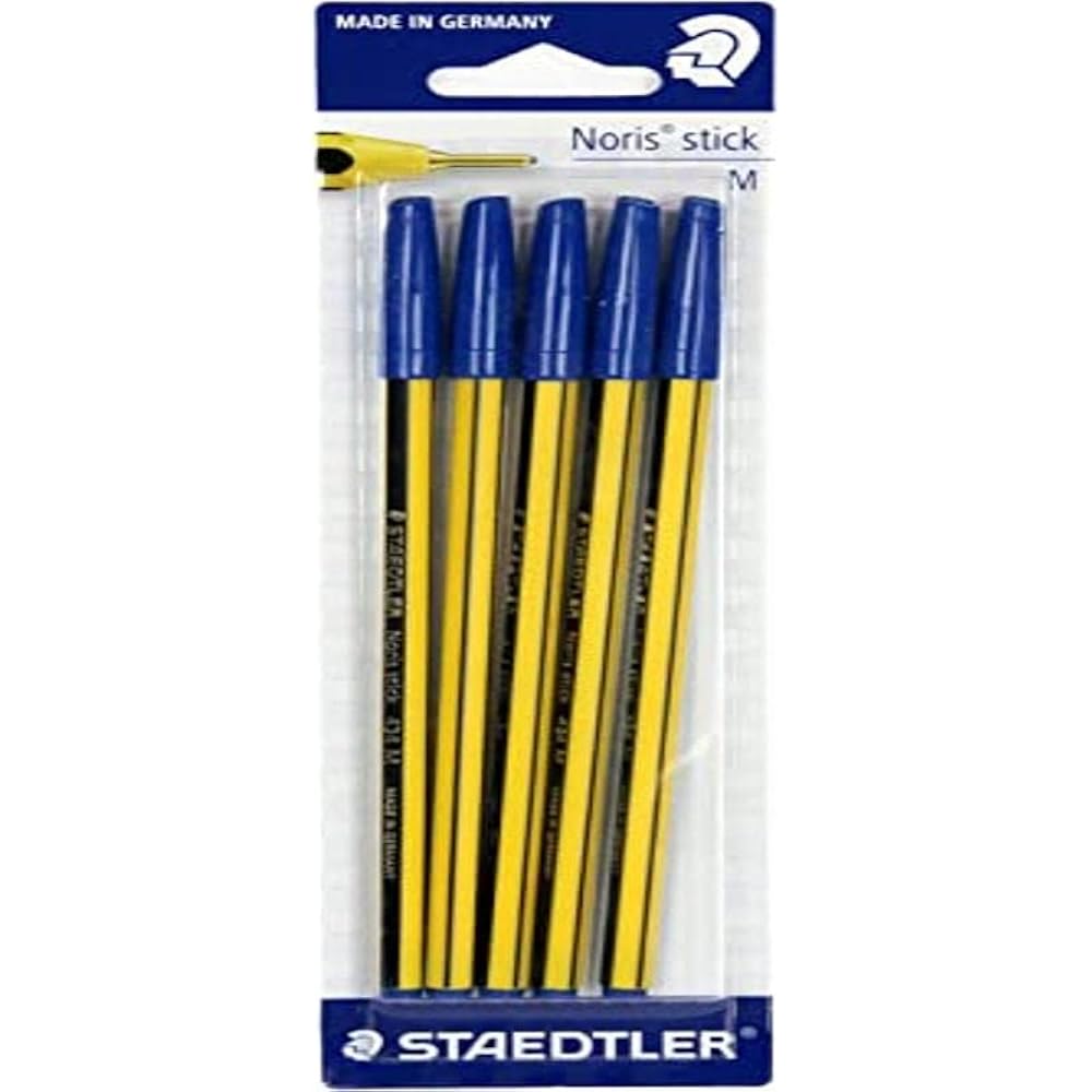 Staedtler BL Noris Stick Ballpoint Pen Blue (5 pack)