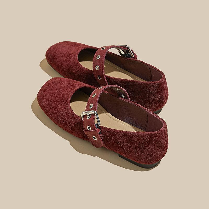 Fashion 2025 New Women's Flat Mary Janes Straight-leg Ballet Women Shoes Large Sizes, Comfortable female Loafers