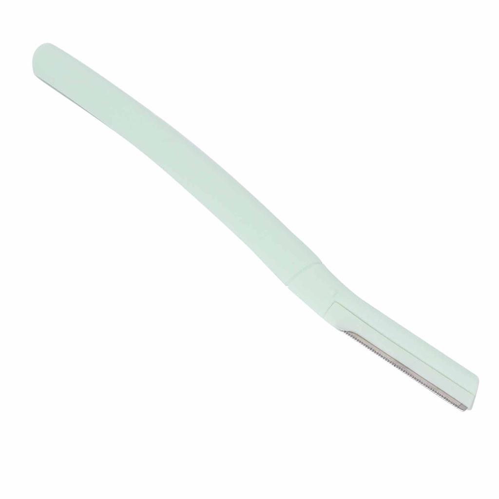 Eyebrow Trimmer Stainless Steel Non Slip Green Eyebrow Shaver with Safety Cover for Eyebrow Facial
