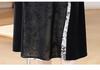 Mother's Plus Size Elegant V-Neck Two-Piece Style Summer Dress - Tummy Concealing, Stylish, Thin, Chinese-Inspired Design