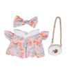 Plush Doll Clothes Cotton and Cloth Bow Tie 20cm Plush Doll Outfits Dress with Strawberry Bag 3