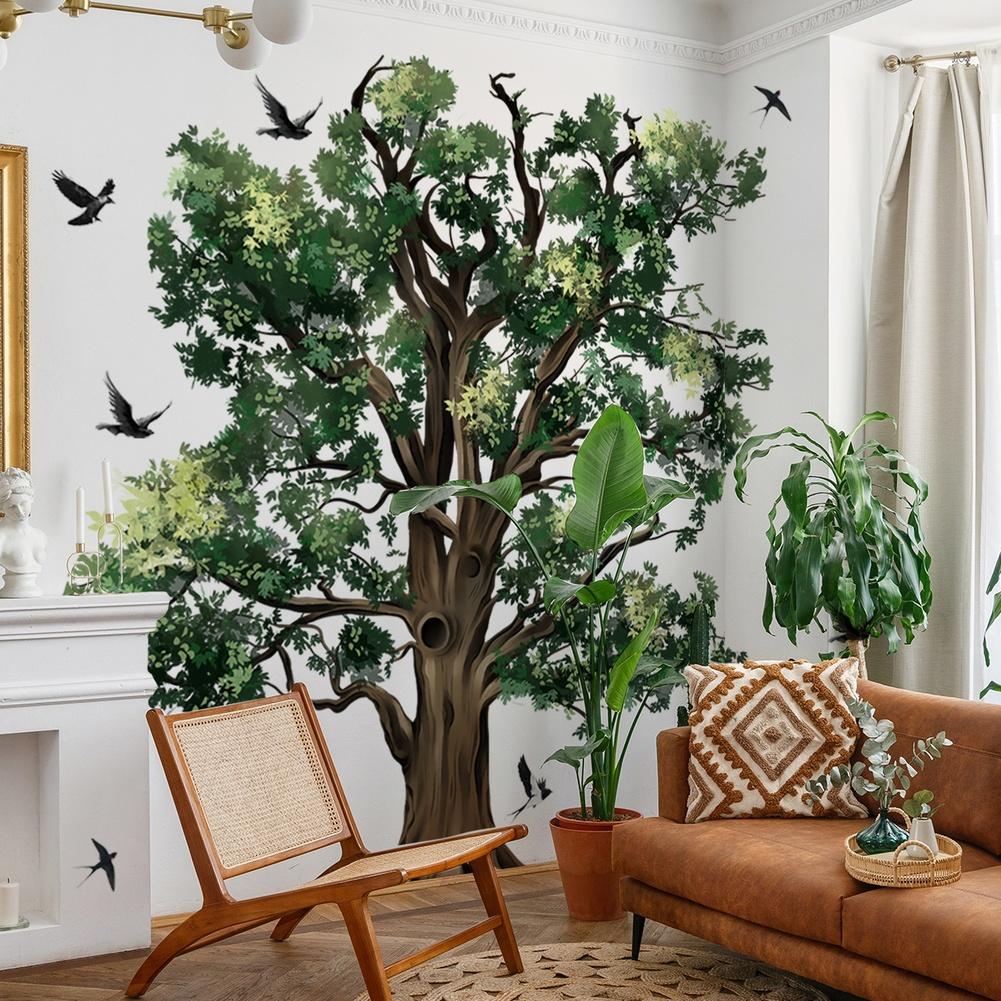 Realistic Tree Decal Bird Wall Decal Repositionable