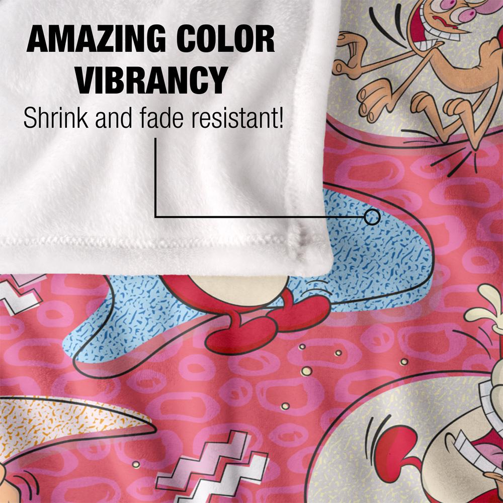 The Ren & Stimpy Show Silky Patterned Supersoft Blanket