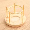 Ceramics Essential Oil Melt Warmer Diffuser Aromatherapist Tealight Candle Burners with Wood Stand for Meditations Room