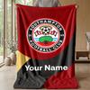 Southampton FC Benutzerdefinierter Name Text Flanelldecke Fußball Logo Personalisierte Fleece-Kuscheldecke Besonderes Geschenk für Sofa Schlafzimmer Zuhause