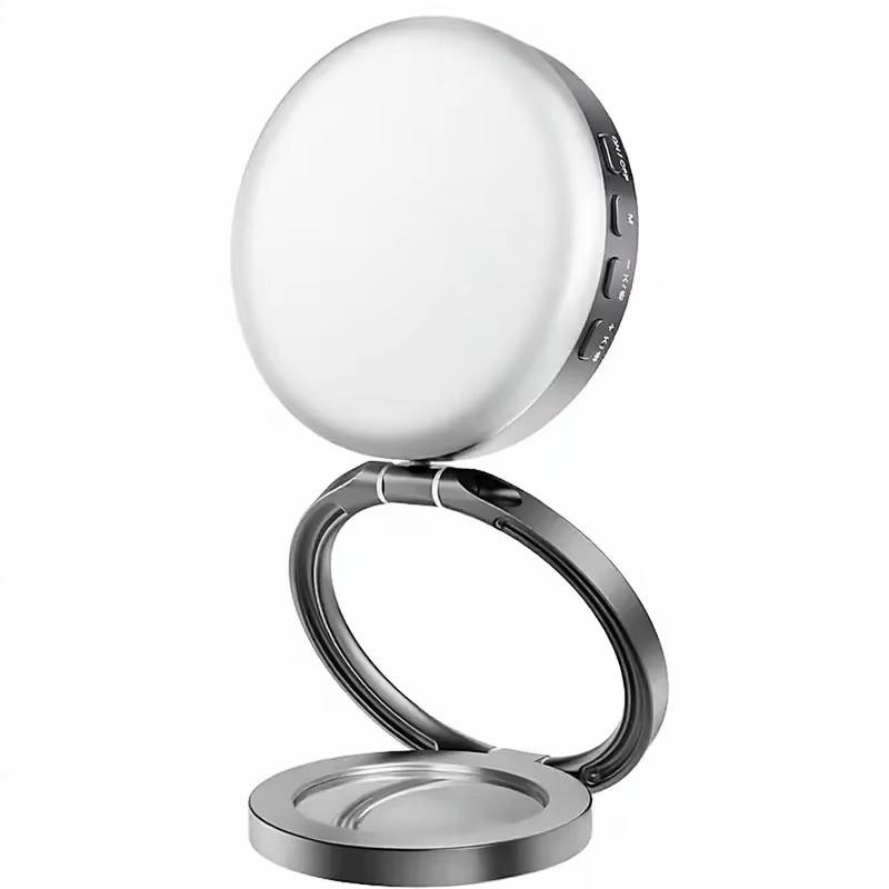 Foldable Mini Magsafe Selfie Light With Mirror For Cell Phone Pocket Magnetic Ring Light Photography Iphone 16/15 Samsung Led