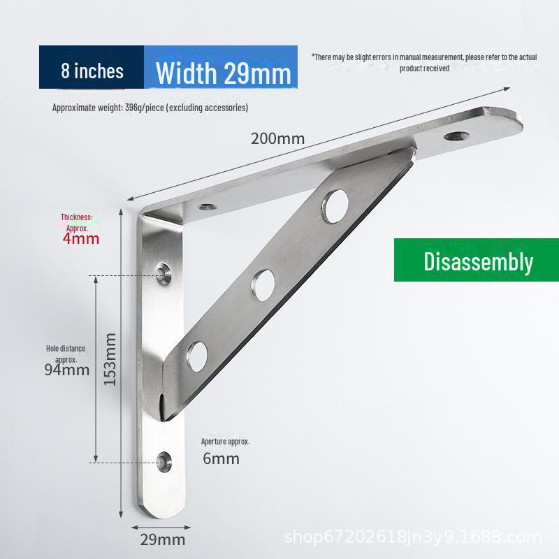 Stainless Steel Wall-Mounted Tripod Bracket for Load-Bearing Support