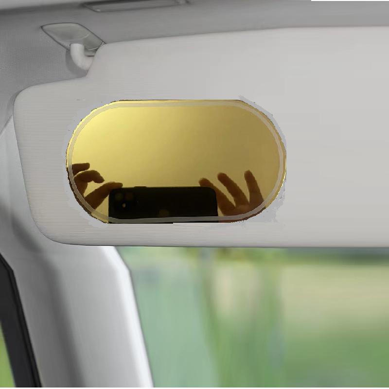 High-Definition Stainless Steel Dual-Use Car Visor Makeup Mirror
