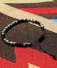 Knd Black & Antique Silver Bead Bracelet