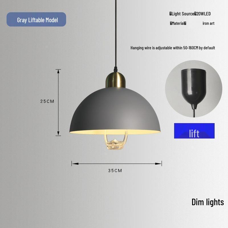 Modern Minimalist Telescopic Macaron Chandelier for Dining, Card, Mahjong, or Study Rooms