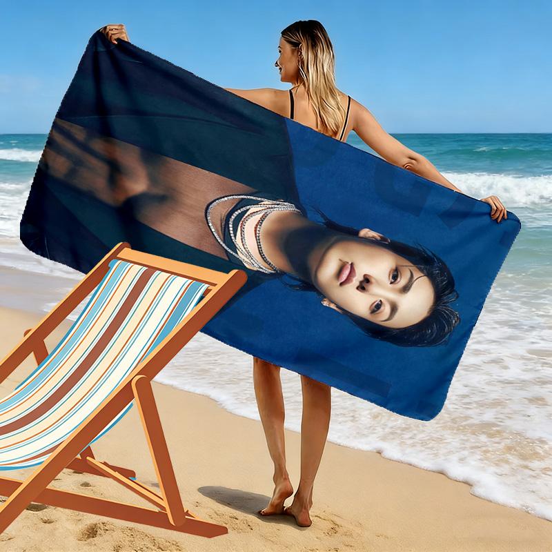 Jeon Jeongguk Print Beach Towel, Large Soft Quick Dry Towel for Beach Camping Swimming