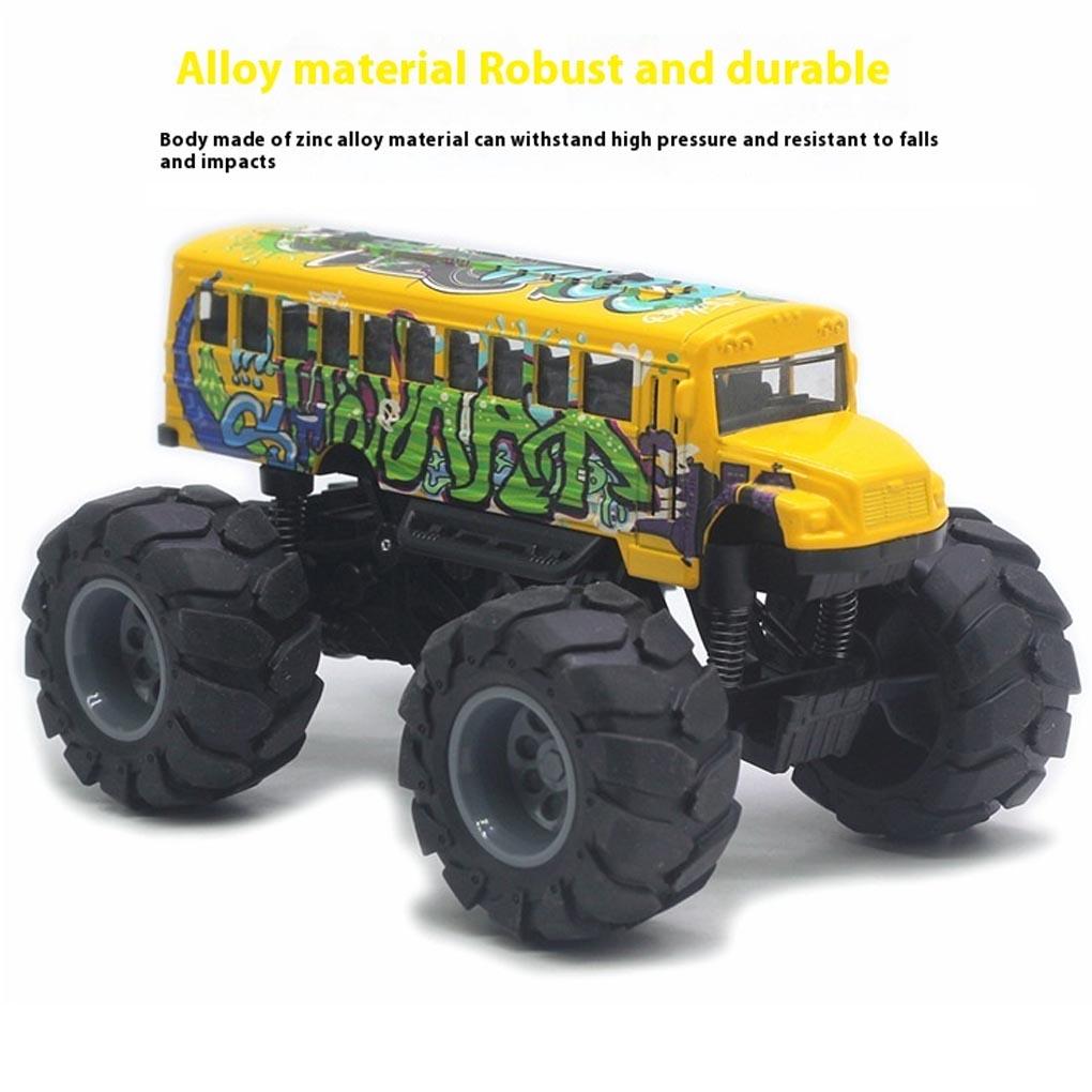 Portable Size Die Cast School Bus Toy Gift For Boys And Girls Toy Bus Toy Bus Toy Is Easy To Carry