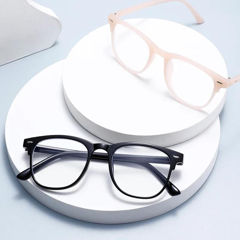 3PCS Unisex Square Plastic Frame Anti Blue Light Glasses Trendy Clear Eyewear For Back To School Accessories