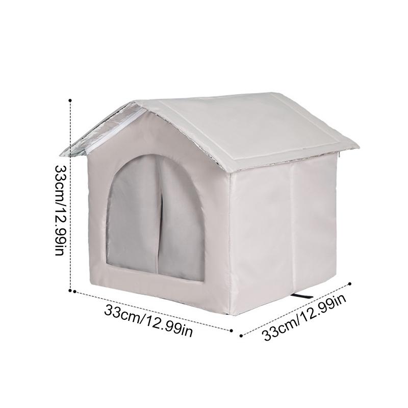 1Pc Aluminum Film Dog Oxford Cloth Warm Pet Air-conditioned House Convenient Cat Summer/Winnter Closed Pet Nest Large Space
