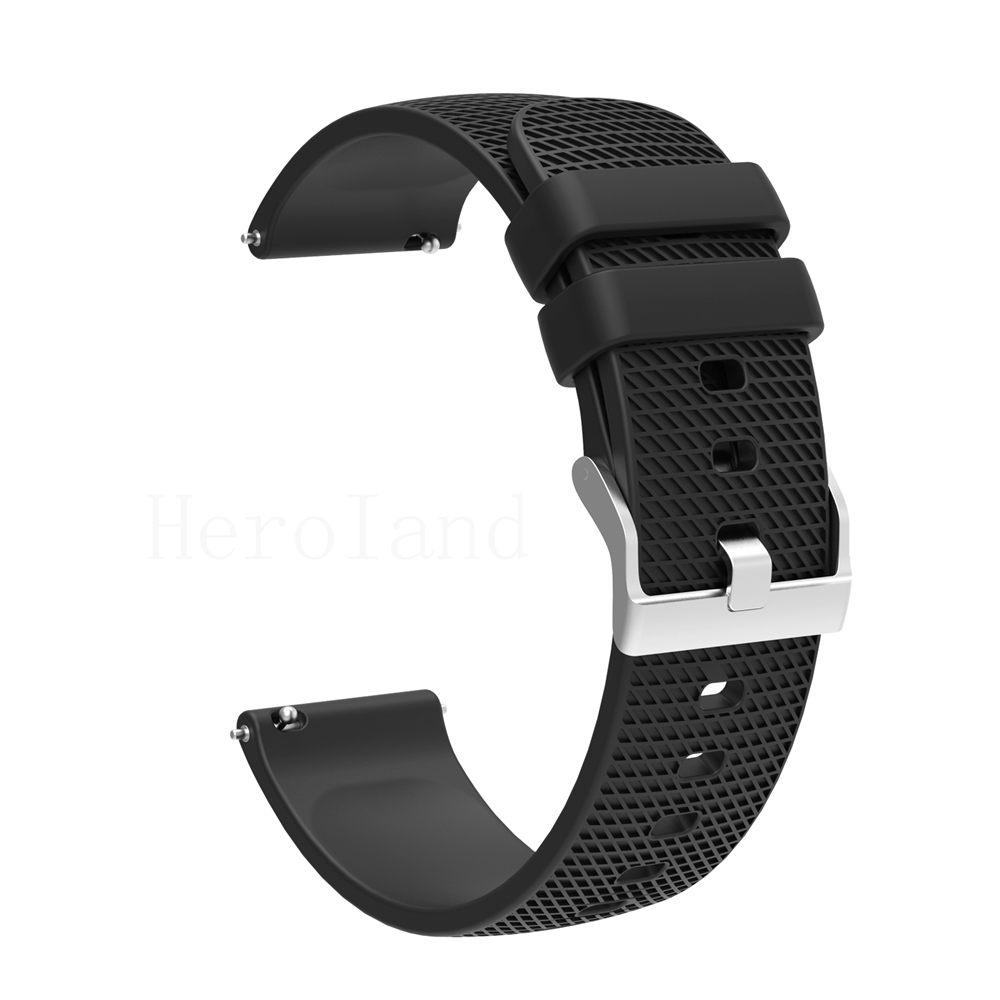 Premium Silicone Watchband WatchStrap Silicone Bracelet Quick Release Rubber Strap WristBand 18mm 20mm 22mm Width Replacement