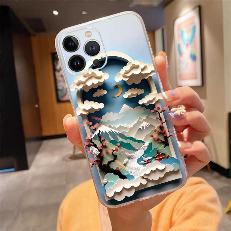 Landscape Art Phone Case For iphone 17 Pro Max Air 16 15 14 13 Pro Max 15 16 Pro 15Plus