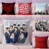 Kpop T-the B-boyz Pillow Case Silky Short Plush with Invisible Zipper Dustproof Sofa Cushion Cover for Home Decor
