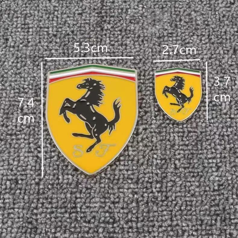 3D Metal Car Emblem Modification Stickers Body Badges Creative Decorative Decals For Ferrari SP1 812 F40 F12TDF SF90 Accessories