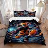 3pcs Anime Character Uzumaki Naruto Printed Quilt Set - Soft and Comfortable Quilt Cover for Bedroom, Guest Room and Dormitory Decorative Be