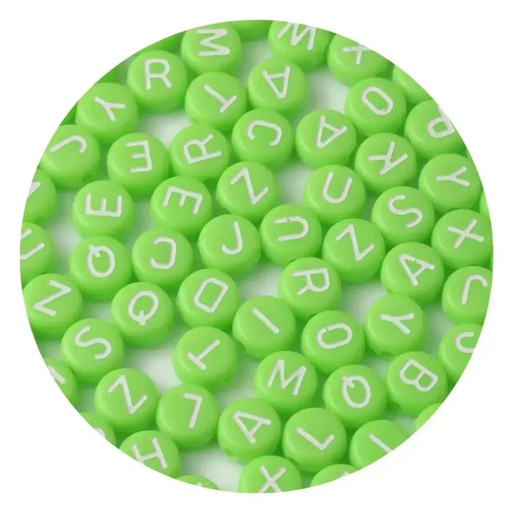 100-500PCS Colorful Letter Beads With Holes Acrylic Round Flat Loose Alphabet Beads For Jewelry Making DIY Bracelet Accessories