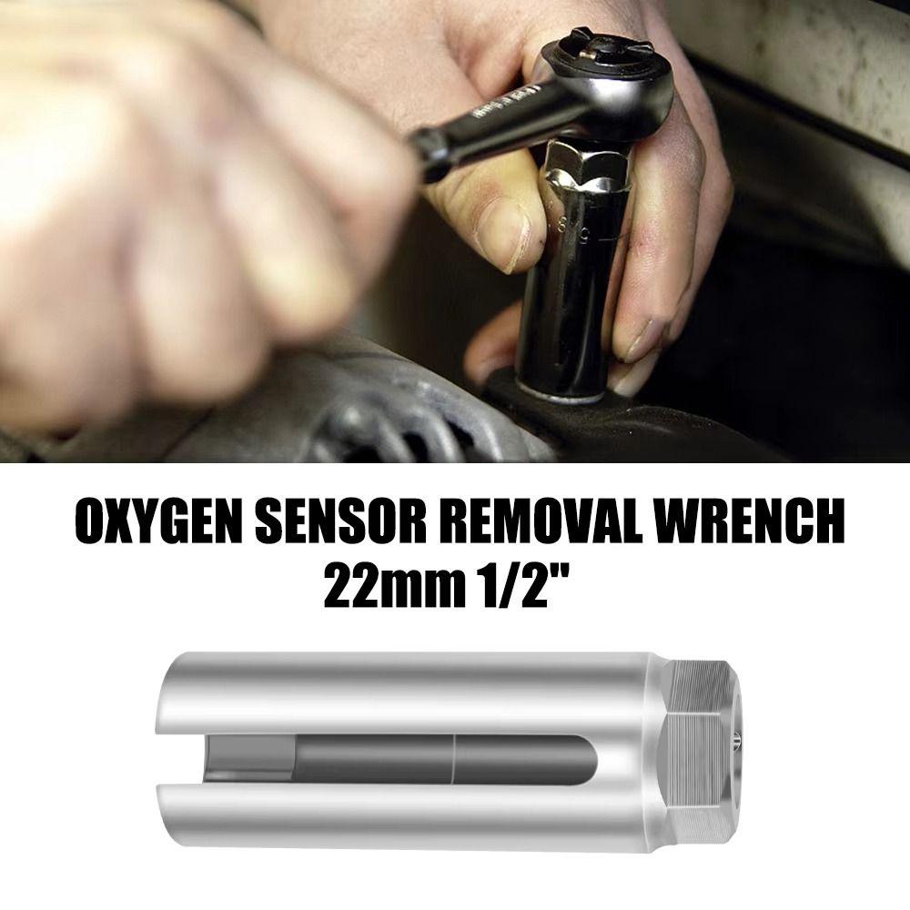 22mm 1/2" Drive Socket Wrench with Opening Oxygen Sensor Disassembly Wrench Repair Tools
