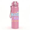 1PC Do Math Not Magic Rainbow Letter 750ml Color Plastic Sports Water Bottle Leakproof Flip Straw Lid Suitable for Sports Office Home Use
