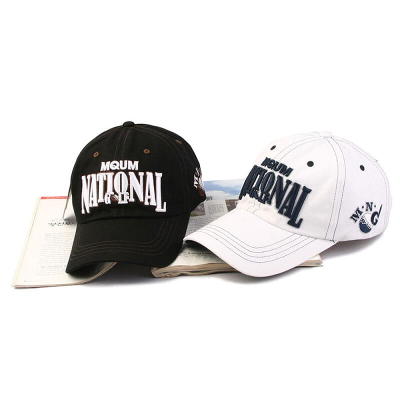 Oversized Stitch Golf Baseball Cap black