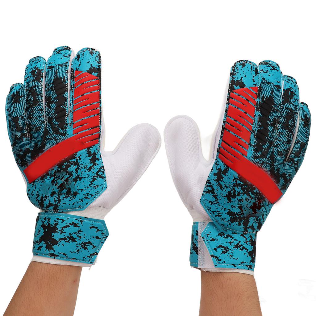 1 Pair Soccer Goalie Goalkeeper Gloves Football Gloves with Strong Grips Finger Protection Prevent Injuries Green Black