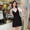 2026 strap jumpsuit women's summer new foreign style shirt fashionable and thin high-end design two-piece suit trendy