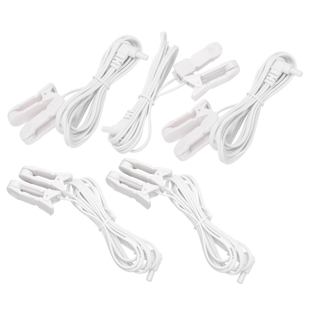 5 Stück Beutel 2,35 mm Ohrclip Elektrode Zuleitungskabel für TENS Gerät Physiotherapiegerät