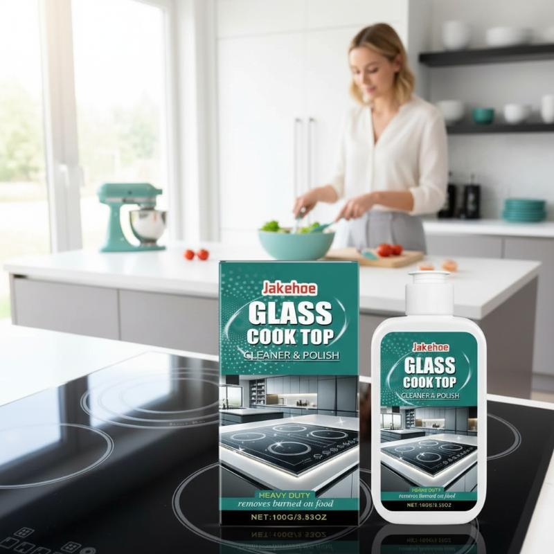 Kitchen Use Glass Stove Cleaner for Induction Cooktop Removes Grease and Grime Polishing Agent for Ceramic Surfaces