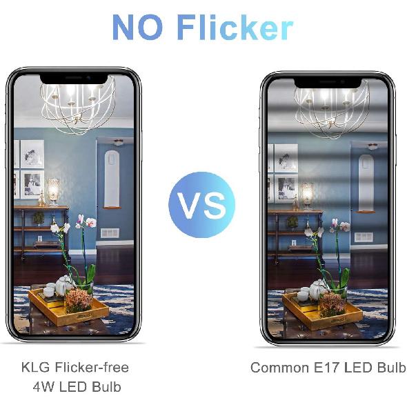 E17 LED Bulbs Under Microwave Over Stove Lights, Daylight 6000K, 40W Incandescent Equivalent, Non-Dimmable, Pack of 2