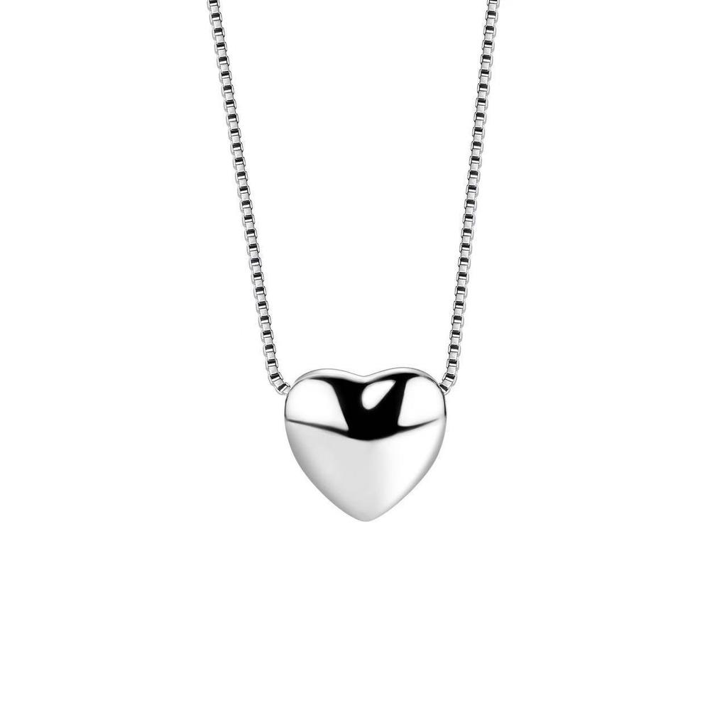 Love Necklace Female Niche High Sense Korean New Simple Design Ins Style Three-dimensional Love Collarbone Chain