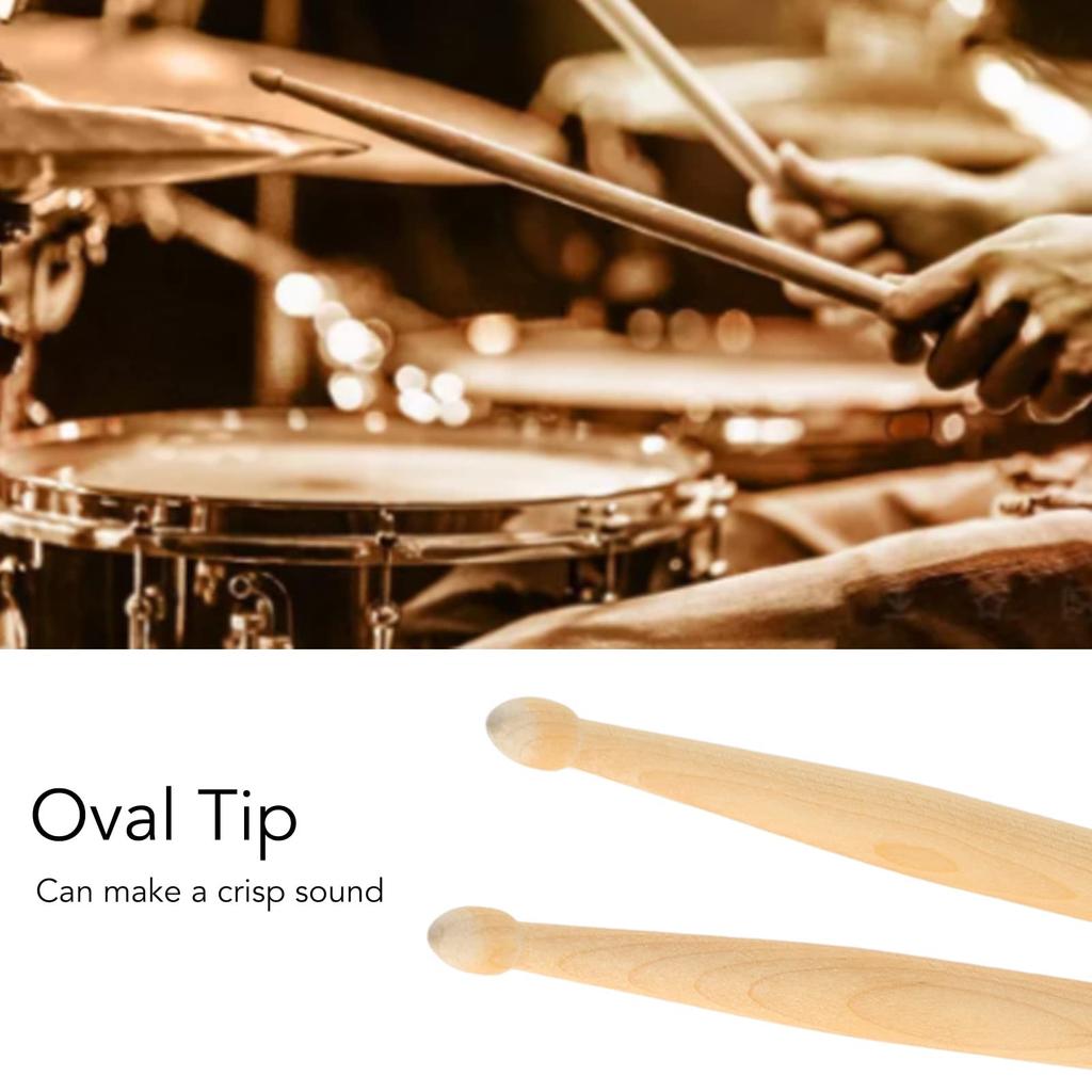 12 Pairs 7A Drumsticks Maple Wood Portable Drumsticks Set for Band Performance Home Practice Drumsticks for Practice Drumsticks for Practice