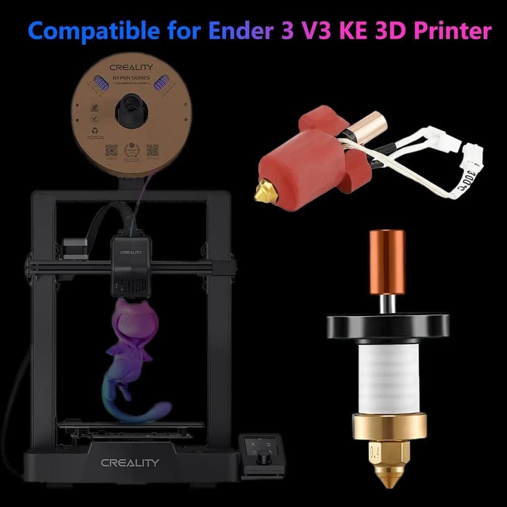 Creality Sprinkler Head Kit Integrated Nozzle Ceramic Heating Block Kit Original Ender/CR/K1/K2P Series 3D Printer Accessories