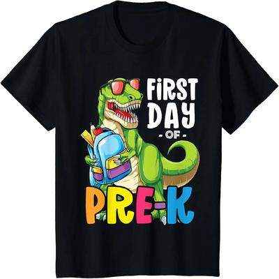 Kinder Erster Tag im Kindergarten Dinosaurier Erster Schultag Jungen T-Shirt