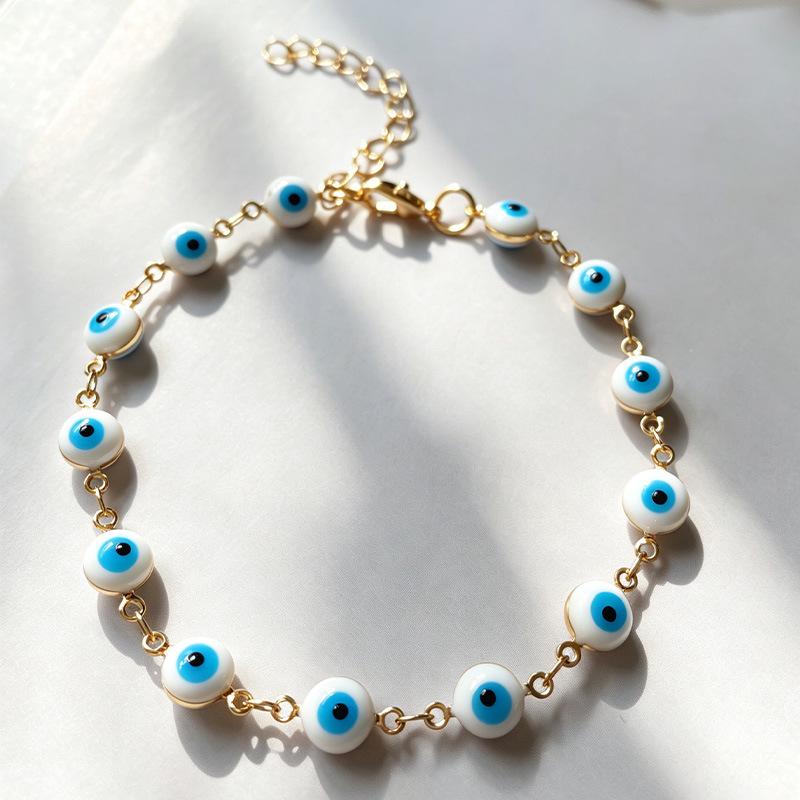 Retro Demon Eye Bracelet for Women: Personalized Colorful Eyes in Bohemian Handcrafted Jewelry