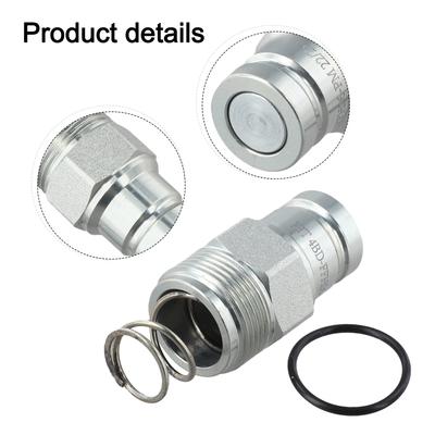For Bobcat Compatible 3/8 Inch Male Flat Face Hydraulic Quick Connector Part 7246798 for Loaders and Excavators