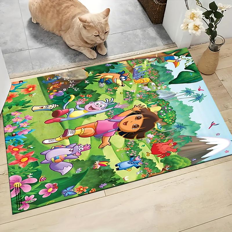 Dora'S Jungle Adventure Carpet Rug Soft Washable Antislip Home Living Room Sofa Mats Personalized Christmas Rug