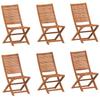 Garden Chairs 6 pcs Foldable 51 x 66 x 95 cm Solid Acacia Wood