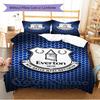 Name Custom Everton FC Logo Pattern Bedding Set Quilt Cover Pillowcase Home Decor Gift (1 * Duvet Cover + 2 * Pillowcase, Without Core)
